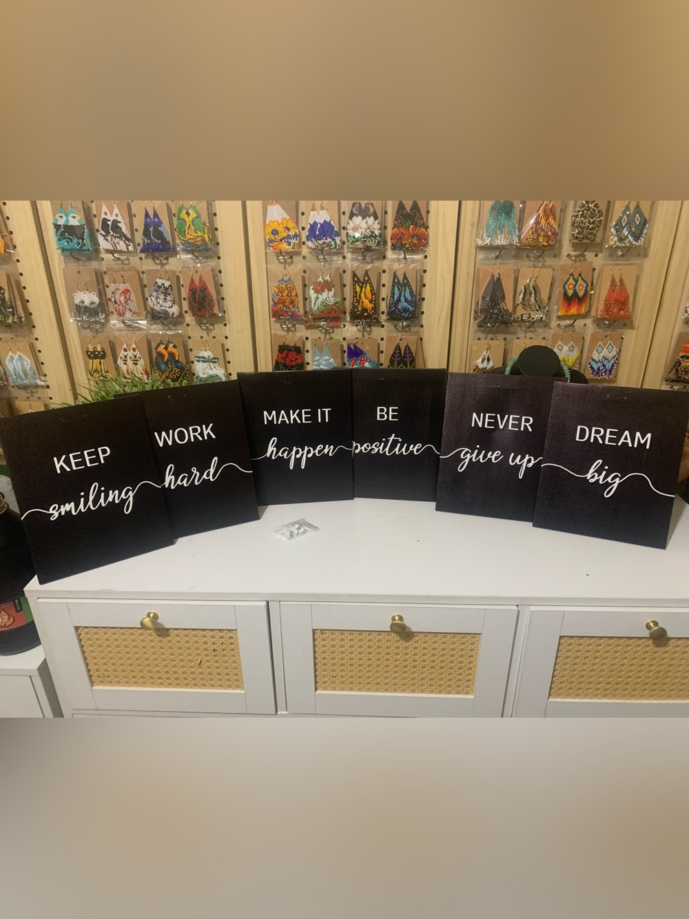 Amazon Black and White Inspirational Canvas Set